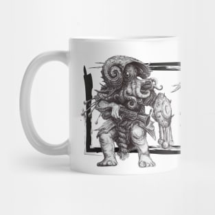 octopus army versus Cthulhu wall art Mug